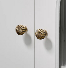Load image into Gallery viewer, Creative Pumpkin Shape Antique Bronze Brass Knobs, French Mid-Century Cabinet Wardrobe Drawer Handles
