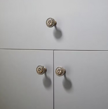 Load image into Gallery viewer, French Retro Antique Bronze Brass Handles, Mid-Century Small Pulls for Cabinets, Drawers & Wardrobes