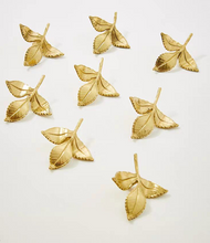 Load image into Gallery viewer, Nordic Luxury Gold Olive Leaf Brass Handles, Modern Leaf Knobs for Cabinet, Drawer & Wardrobe