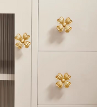 Load image into Gallery viewer, Modern Four-Leaf Clover Brass Handles, Creative Knobs for Kids Cabinet, Drawer & Wardrobe