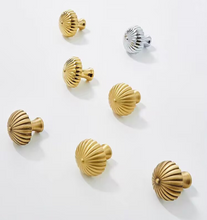 Load image into Gallery viewer, French Style Silver Pumpkin Brass Knobs, Modern Single Hole Handles for Cabinet, Drawer and Wardrobe