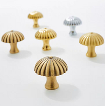 Load image into Gallery viewer, French Style Silver Pumpkin Brass Knobs, Modern Single Hole Handles for Cabinet, Drawer and Wardrobe