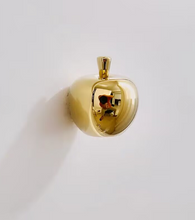Load image into Gallery viewer, Brass Apple Single Hole Knobs, Cute Nordic French Handles for Kids Wooden Cabinet & Drawer