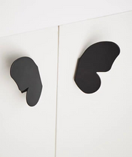 Load image into Gallery viewer, Nordic Butterfly Brass Self-Adhesive Handles, No Punch Black & White Sticky Knobs for Drawer & Wardrobe