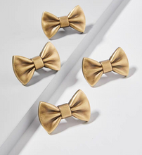 Load image into Gallery viewer, Antique brass French Bow Brass Knobs, Cute Handles for Cabinet, Drawer & Kids Wardrobe