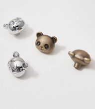 Load image into Gallery viewer, Antique brass & Silver Panda Brass Knobs, Lovely Animal Handles for Cabinet, Drawer & Kids Furniture