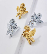 Load image into Gallery viewer, Gold Angel Brass Knobs, Elegant Nordic Single Hole Handles for Cabinet and Wardrobe Drawers