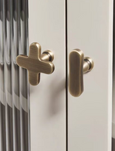 Load image into Gallery viewer, Black Plus Minus Brass Knobs, Modern American Single Hole Pull Handles for Cabinets, Wardrobes & Kids Furniture