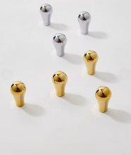 Load image into Gallery viewer, Silver Water Drop Brass Knobs, Modern French Single Hole Small Handles for Cabinets, Drawers and Wardrobes