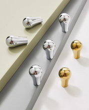 Load image into Gallery viewer, Silver Water Drop Brass Knobs, Modern French Single Hole Small Handles for Cabinets, Drawers and Wardrobes