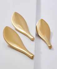 Load image into Gallery viewer, Gold Loquat Leaf Shaped Brass Handles, Creative Nordic Knobs for Cabinets, Drawers and Wardrobes