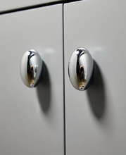 Load image into Gallery viewer, Minimalist Silver Pigeon Egg Brass Knobs, French Single Hole Handles for Kitchen Cabinet, Wardrobe and Drawer