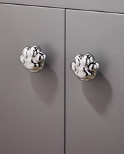 Load image into Gallery viewer, French Luxury Silver Cat Paw Single Hole Knobs, Lovely Cartoon Small Handles for Children’s Wardrobe, Drawer and Shoe Cabinet