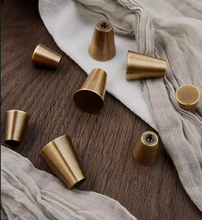 Load image into Gallery viewer, Luxury Antique Bronze Conical Brass Knobs, French Retro Small Handles for Solid Wood Cabinets and Drawers