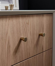 Load image into Gallery viewer, Luxury Antique Bronze Conical Brass Knobs, French Retro Small Handles for Solid Wood Cabinets and Drawers