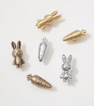 Load image into Gallery viewer, Gold & Silver Rabbit Carrot Brass Knobs, Lovely Cartoon Animal Handles for Children’s Wardrobes, Drawers and Cabinets