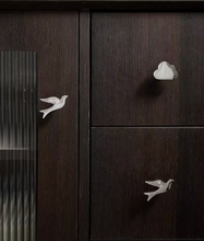 Load image into Gallery viewer, Bird & Cloud Shape Designer Brass Knobs, Lovely Small Handles for Children’s Wardrobes, Drawers and Cabinets