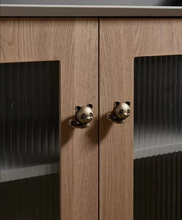 Load image into Gallery viewer, Single Hole Retro Bear Brass Knobs, Antique Bronze & Silver Cute Handles for Children’s Wardrobes, Drawers & Cabinets