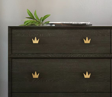 Load image into Gallery viewer, Nordic Light Luxury Solid Brass Crown Knobs, Niche Single Hole Small Handles for Chest of Drawers and Furniture