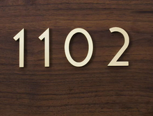 Load image into Gallery viewer, Nordic Minimalist Brass Digital House Numbers, Creative Wall Mount Room Number Signs for Home Decor