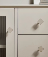 Load image into Gallery viewer, Four Leaf Clover Titanium Silver Brass Knob, Minimalist Luxury Kids Room Wardrobe Cabinet Drawer Handle