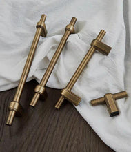 Load image into Gallery viewer, Mid-Century Modern Luxury Brass Long Drawer Pulls French Retro Cabinet Handles