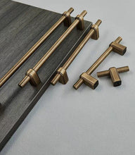 Load image into Gallery viewer, Mid-Century Modern Luxury Brass Long Drawer Pulls French Retro Cabinet Handles