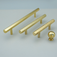 Load image into Gallery viewer, 2.5", 3.78", 5", 6.3", 7.55" Hexagon Gold Brass Hammered Kitchen & Drawer Pulls | Luxurious Cabinet Door Handles, Dresser & Wardrobe Knobs