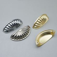 Load image into Gallery viewer, 3"Chrome Drawer Pulls Brushed Nickel Cup Cabinet Pulls Gold Door Handles Unique Drawer Knobs Silver Chrome Cabinet Hardware