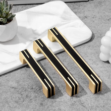 Load image into Gallery viewer, Black Brass & White Chrome Knobs & Pulls | Cabinet, Dresser, Drawer, Wardrobe & Kitchen Handles