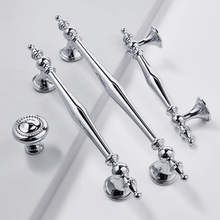 Load image into Gallery viewer, 3", 3.78", 5", 6.3" Chrome Drawer Pulls | Unique Kitchen & Wardrobe Handles, Hollow Cupboard Knobs, Hardware