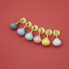 Load image into Gallery viewer, Colorful Cute Drop Ceramic Knobs & Pulls | Multi-Color (Pink, White, Blue, Green, Yellow) Unique Home Decor for Cabinets, Kid Door, Wardrobe & Dresser