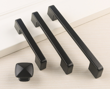 Load image into Gallery viewer, 3.78"-12.5" (96-320mm) Black Knobs, Pulls & Handles | Dresser, Drawer, Kitchen Cabinet Hardware
