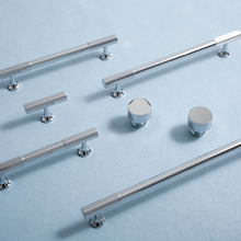 Load image into Gallery viewer, 3.78", 5", 6.3", 8.8", 12.6" Solid Chrome Drawer Handles | Cabinet & Dresser Knobs, Kitchen & Cupboard Pulls, High-Quality Furniture Hardware