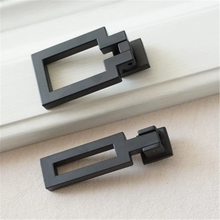 Load image into Gallery viewer, Black Drop Ring Drawer Handles | Cabinet Door Knobs, Dresser & Kitchen Pulls, Pull Handles