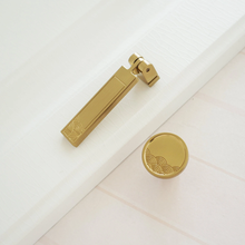 Load image into Gallery viewer, Round & Rectangle Brass Knobs | Champagne Gold Cabinet & Kitchen Cupboard Knobs, Drawer Pulls, Chinese Style Handles