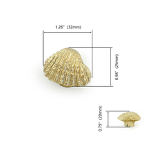 Load image into Gallery viewer, Exquisite Shell Brass Drawer Knobs & Pulls | Kitchen Cabinet Handles, Dresser & Door Knobs, Decor Furniture Hardware