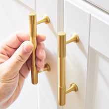 Load image into Gallery viewer, Solid Brass Drawer Knobs & Handles | Gold Cabinet & Dresser Pulls, Kitchen & Cupboard Handles, Wardrobe Knobs