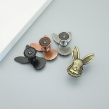 Load image into Gallery viewer, Cute Rabbit Cabinet Knobs | Unique Copper, Bronze, Silver, Black Drawer Pulls, Kitchen Handles & Cabinet Hardware