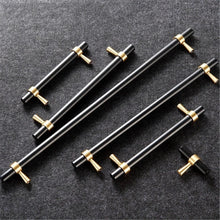 Load image into Gallery viewer, 5", 7.55" (128, 192mm) Brass Cupboard Handles | Modern Kitchen Cabinet Door & Drawer Pulls, Closet, Wardrobe & Dresser Knobs