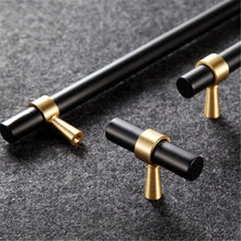 Load image into Gallery viewer, 5", 7.55" (128, 192mm) Brass Cupboard Handles | Modern Kitchen Cabinet Door & Drawer Pulls, Closet, Wardrobe & Dresser Knobs