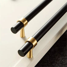 Load image into Gallery viewer, 5", 7.55" (128, 192mm) Brass Cupboard Handles | Modern Kitchen Cabinet Door & Drawer Pulls, Closet, Wardrobe & Dresser Knobs