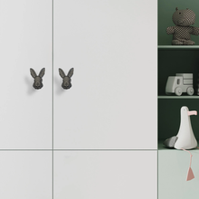 Load image into Gallery viewer, Cute Rabbit Cabinet Knobs | Unique Copper, Bronze, Silver, Black Drawer Pulls, Kitchen Handles & Cabinet Hardware