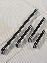 Load image into Gallery viewer, 3.78"-12.6" Black, White & Chrome Knobs, Pulls & Handles | Cabinet Door, Drawer, Dresser & Kitchen Cabinet Hardware