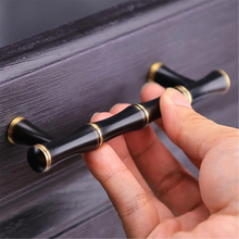 Load image into Gallery viewer, 2.5"-6.3" Bamboo & Solid Brass (Gold, Bronze, Black) Knobs & Pulls | Kitchen, Drawer, Dresser & Cabinet Handles