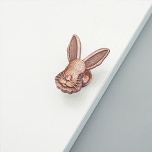 Load image into Gallery viewer, Cute Rabbit Cabinet Knobs | Unique Copper, Bronze, Silver, Black Drawer Pulls, Kitchen Handles & Cabinet Hardware