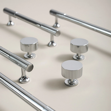 Load image into Gallery viewer, 3.78", 5", 6.3", 8.8", 12.6" Solid Chrome Drawer Handles | Cabinet & Dresser Knobs, Kitchen & Cupboard Pulls, High-Quality Furniture Hardware