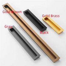 Load image into Gallery viewer, Recessed Concealed Cabinet Pulls | Embedded Invisible Drawer Handles, Extended Kitchen & Closet Door Handles