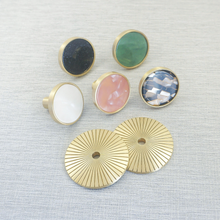 Load image into Gallery viewer, Modern Brass & Acrylic Drawer Knobs | Dresser & Kitchen Cabinet Pulls, Hardware Handles