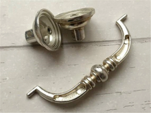 Load image into Gallery viewer, 3.5"-4.25" (90-108mm) Vintage Drop Bail Pulls & Knobs (Antique Bronze, Silver, Black) | Cabinet, Dresser, Drawer & Kitchen Hardware